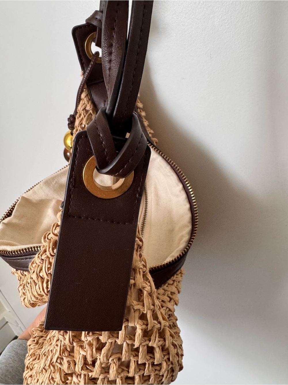 Zara Woven Hobo with Dark Brown Strap - Picture 7 of 7